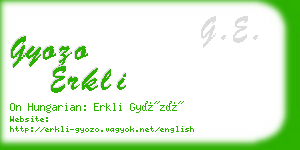 gyozo erkli business card